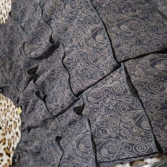 FINAL Price before donated. Be Stiched Purple/Grey Silky Sheer Blouse Sz S - Picture 4 of 13